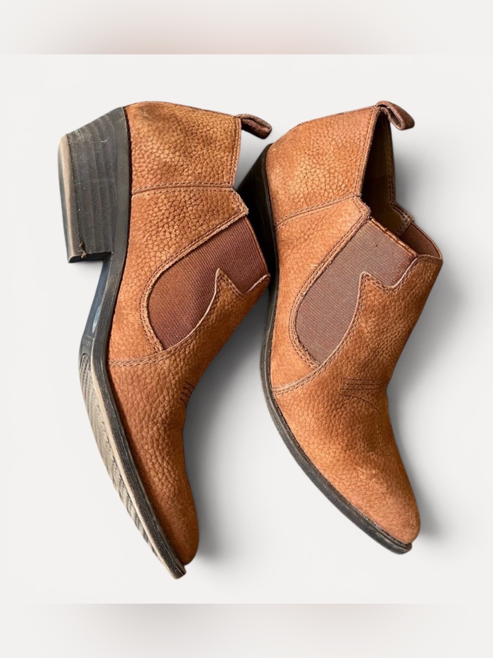 Lucky Brand Tan Ankle Leather  Booties Women’s size 7.5 - Picture 3 of 15